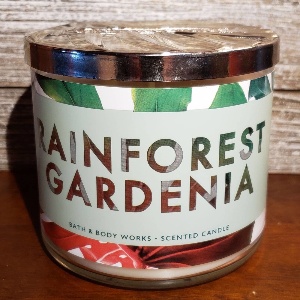 Bath Body Works Rainforest Gardenia Candle 3 wick